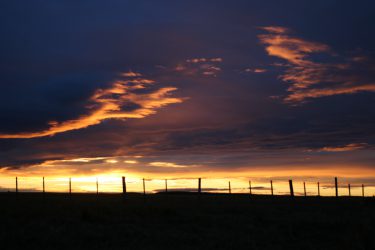 Coucher de soleil en terre de feu